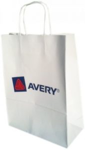 sac personnalisable papier kraft blanc brillant avery