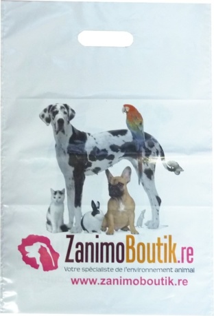 sac plastique publicitaire personnalisé Zanimo boutik