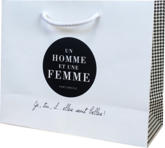 sac publicitaire luxe, sac papier parfumerie