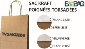 caractéristiques du sac kraft poignées torsadées de la marque BtoBag