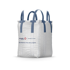 big bag 1M3 "sangle croisée" personnalisé avec le logo de la marque VINCI