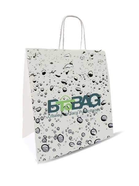 Sac en papier aquakraft de la marque btobag personnalisé