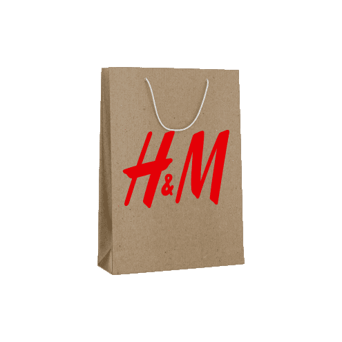 Sac kraft poignées cordelettes modèle H&M